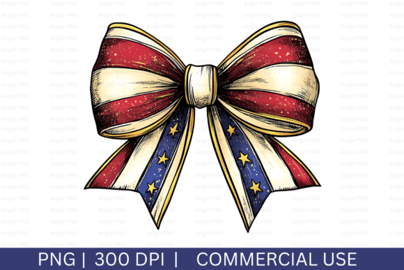 4Th of July Coquette Bow, Memorial Day Graphics for Crafts