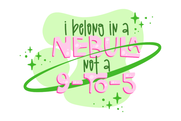 Nebula over 9–5 Graphics for Modern Crafts