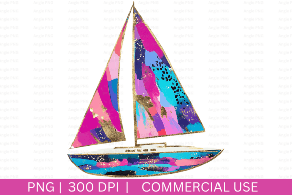 Sailboat, Nautical PNG Graphics for Crafts