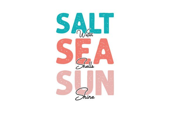 Salt Sea Sun Beach Graphics for Crafts and DIY