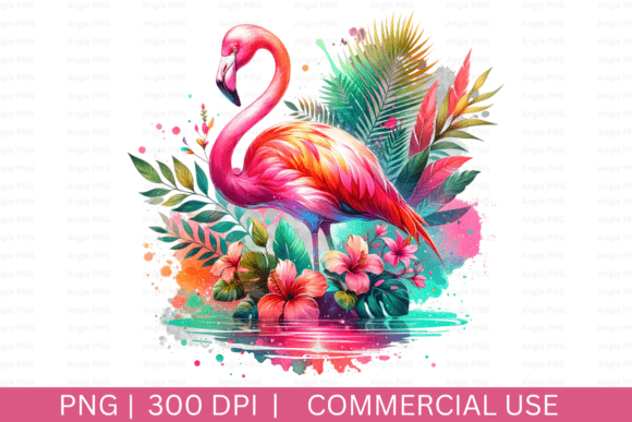 Summer Watercolor Pink Flamingo: A Designer's Review of Graphics and Crafts