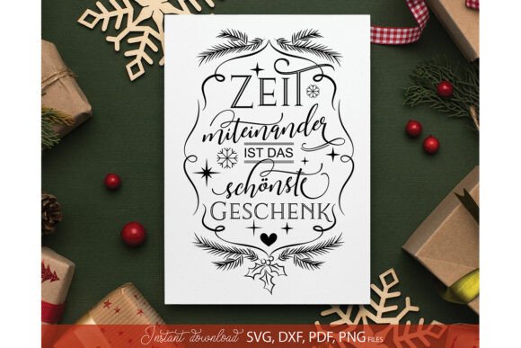 Zeit Miteinander Ist Schönste Geschenk Graphics for Crafts and Content